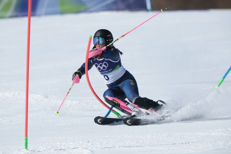 Alpine Skiing. Olympic Winter Games Milano-Cortina 2026. Women's Slalom - Run 1. 18.02.2026