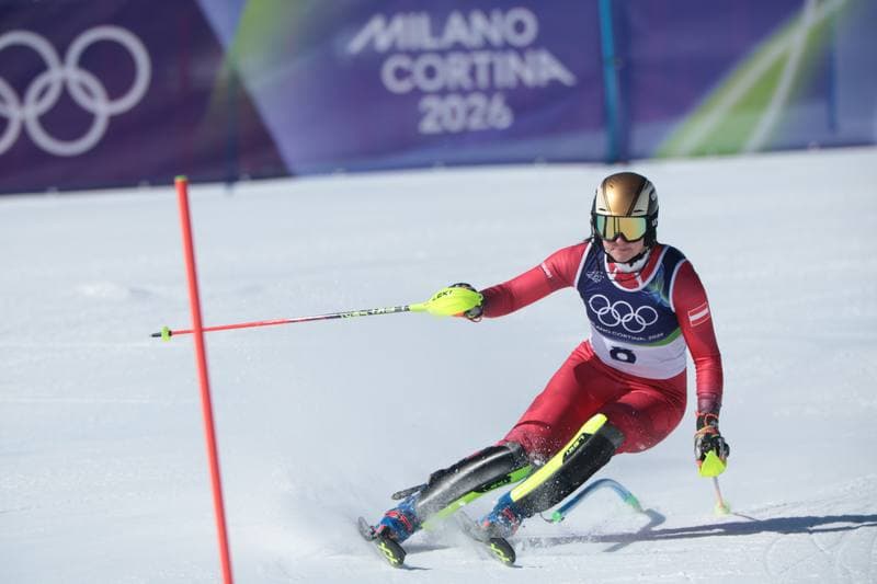 Alpine Skiing. Olympic Winter Games Milano-Cortina 2026. Women's Slalom - Run 1. 18.02.2026