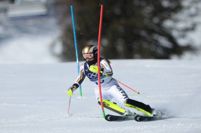 Alpine Skiing. Olympic Winter Games Milano-Cortina 2026. Women's Slalom - Run 1. 18.02.2026