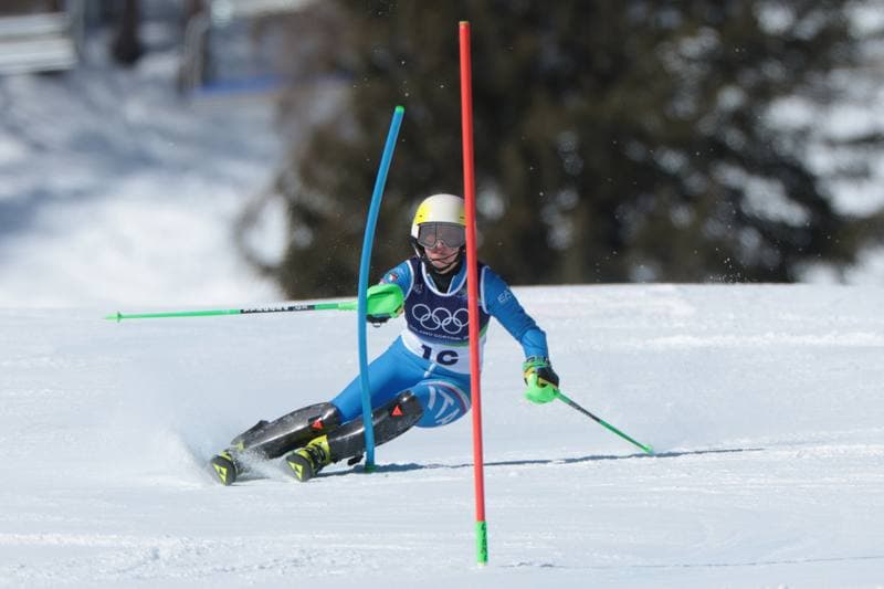 Alpine Skiing. Olympic Winter Games Milano-Cortina 2026. Women's Slalom - Run 1. 18.02.2026