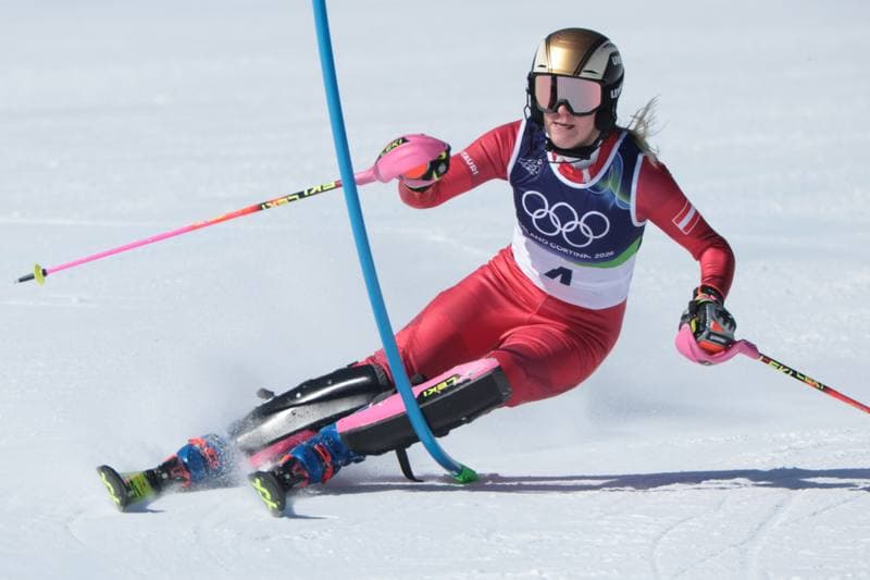 Alpine Skiing. Olympic Winter Games Milano-Cortina 2026. Women's Slalom - Run 1. 18.02.2026