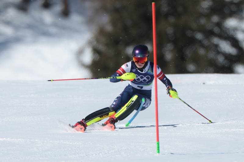Alpine Skiing. Olympic Winter Games Milano-Cortina 2026. Women's Slalom - Run 1. 18.02.2026