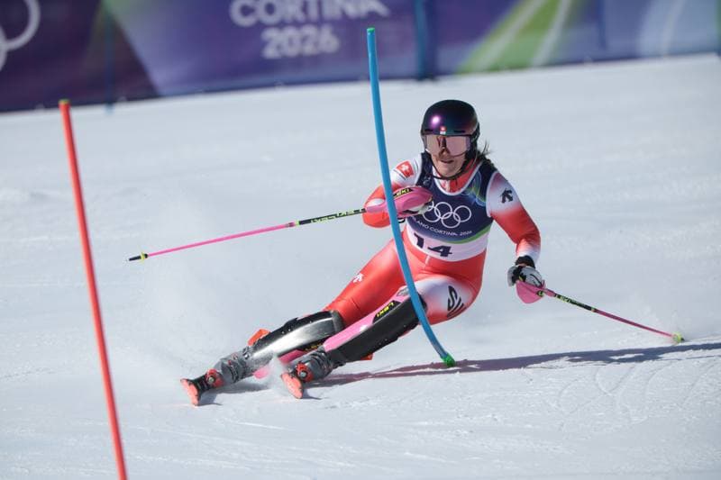 Alpine Skiing. Olympic Winter Games Milano-Cortina 2026. Women's Slalom - Run 1. 18.02.2026