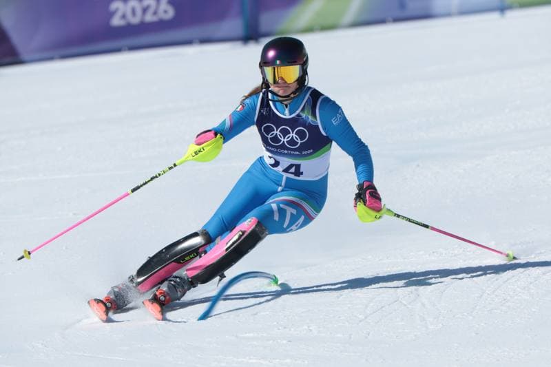 Alpine Skiing. Olympic Winter Games Milano-Cortina 2026. Women's Slalom - Run 1. 18.02.2026