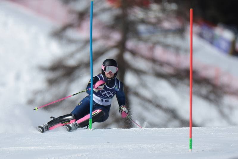 Alpine Skiing. Olympic Winter Games Milano-Cortina 2026. Women's Slalom - Run 1. 18.02.2026