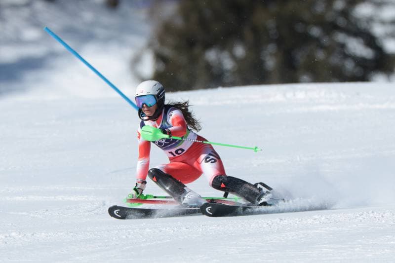 Alpine Skiing. Olympic Winter Games Milano-Cortina 2026. Women's Slalom - Run 1. 18.02.2026