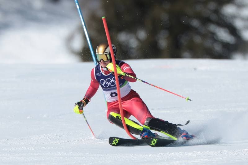 Alpine Skiing. Olympic Winter Games Milano-Cortina 2026. Women's Slalom - Run 1. 18.02.2026