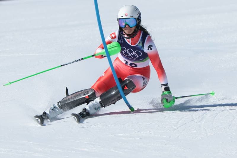 Alpine Skiing. Olympic Winter Games Milano-Cortina 2026. Women's Slalom - Run 1. 18.02.2026