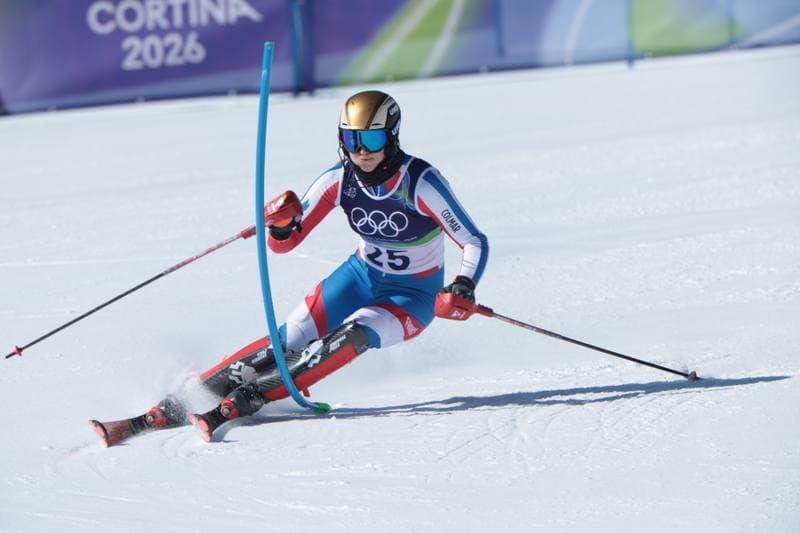 Alpine Skiing. Olympic Winter Games Milano-Cortina 2026. Women's Slalom - Run 1. 18.02.2026