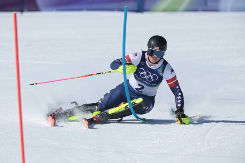 Alpine Skiing. Olympic Winter Games Milano-Cortina 2026. Women's Slalom - Run 1. 18.02.2026