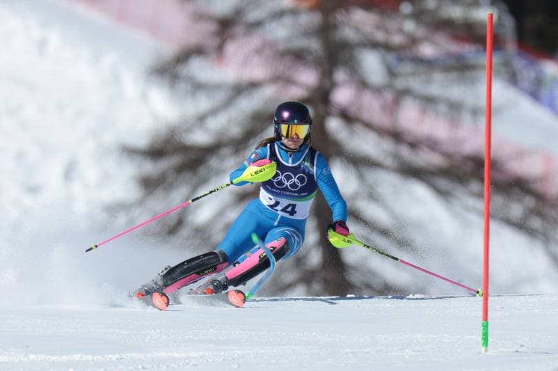 Alpine Skiing. Olympic Winter Games Milano-Cortina 2026. Women's Slalom - Run 1. 18.02.2026