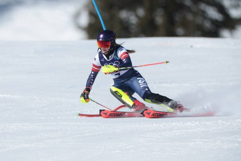 Alpine Skiing. Olympic Winter Games Milano-Cortina 2026. Women's Slalom - Run 1. 18.02.2026