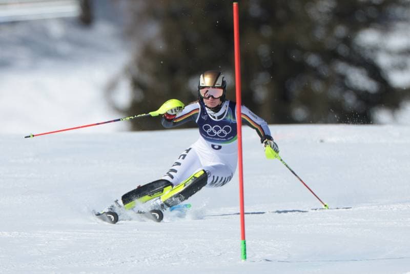 Alpine Skiing. Olympic Winter Games Milano-Cortina 2026. Women's Slalom - Run 1. 18.02.2026