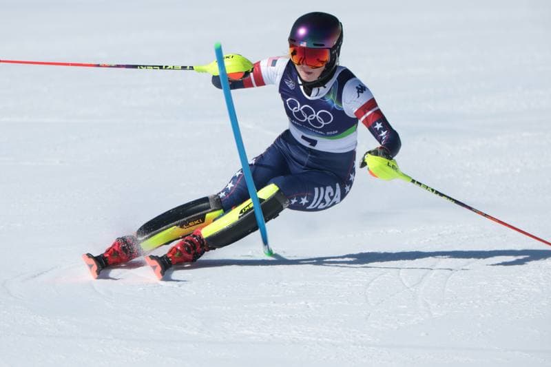 Alpine Skiing. Olympic Winter Games Milano-Cortina 2026. Women's Slalom - Run 1. 18.02.2026