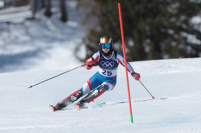 Alpine Skiing. Olympic Winter Games Milano-Cortina 2026. Women's Slalom - Run 1. 18.02.2026