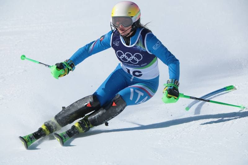 Alpine Skiing. Olympic Winter Games Milano-Cortina 2026. Women's Slalom - Run 1. 18.02.2026