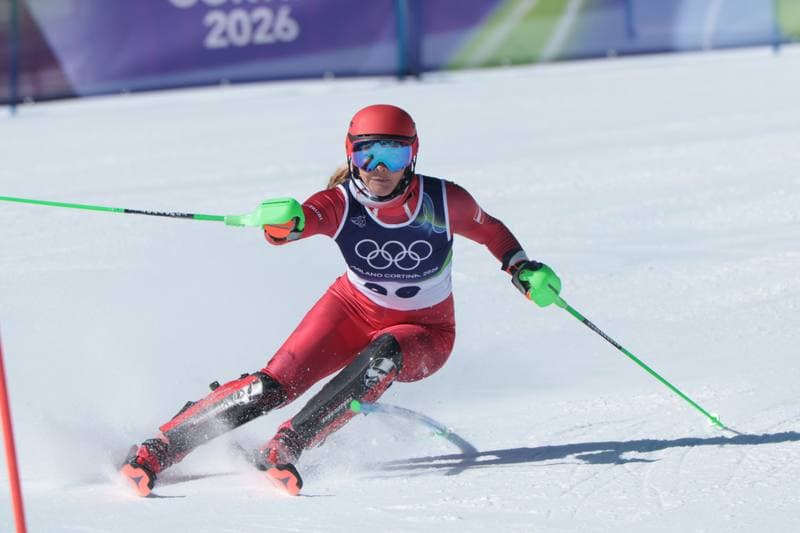 Alpine Skiing. Olympic Winter Games Milano-Cortina 2026. Women's Slalom - Run 1. 18.02.2026