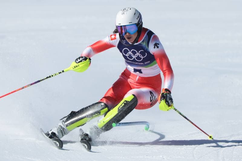 Alpine Skiing. Olympic Winter Games Milano-Cortina 2026. Women's Slalom - Run 1. 18.02.2026
