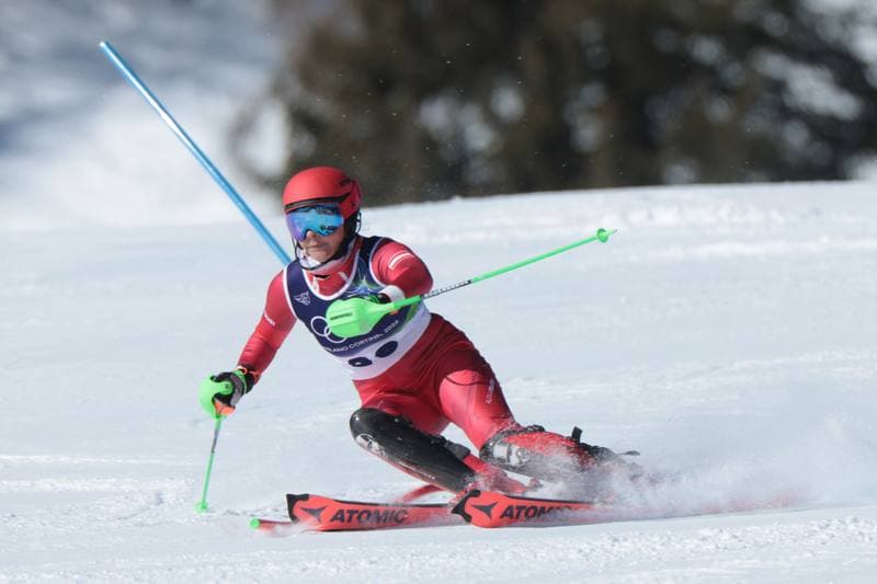 Alpine Skiing. Olympic Winter Games Milano-Cortina 2026. Women's Slalom - Run 1. 18.02.2026