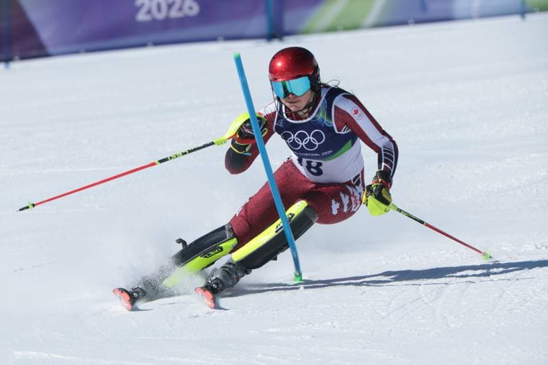 Alpine Skiing. Olympic Winter Games Milano-Cortina 2026. Women's Slalom - Run 1. 18.02.2026