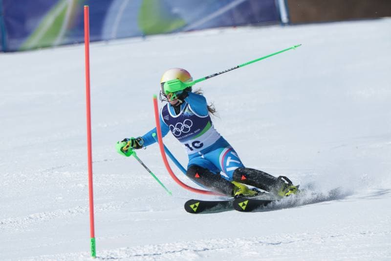 Alpine Skiing. Olympic Winter Games Milano-Cortina 2026. Women's Slalom - Run 1. 18.02.2026