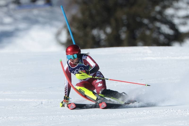 Alpine Skiing. Olympic Winter Games Milano-Cortina 2026. Women's Slalom - Run 1. 18.02.2026