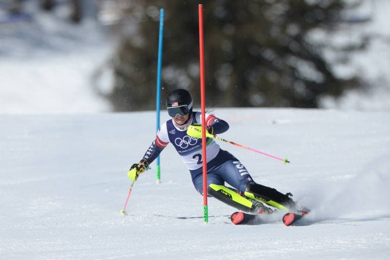 Alpine Skiing. Olympic Winter Games Milano-Cortina 2026. Women's Slalom - Run 1. 18.02.2026