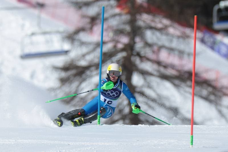 Alpine Skiing. Olympic Winter Games Milano-Cortina 2026. Women's Slalom - Run 1. 18.02.2026