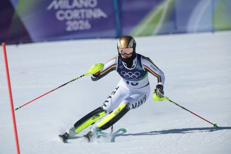 Alpine Skiing. Olympic Winter Games Milano-Cortina 2026. Women's Slalom - Run 1. 18.02.2026