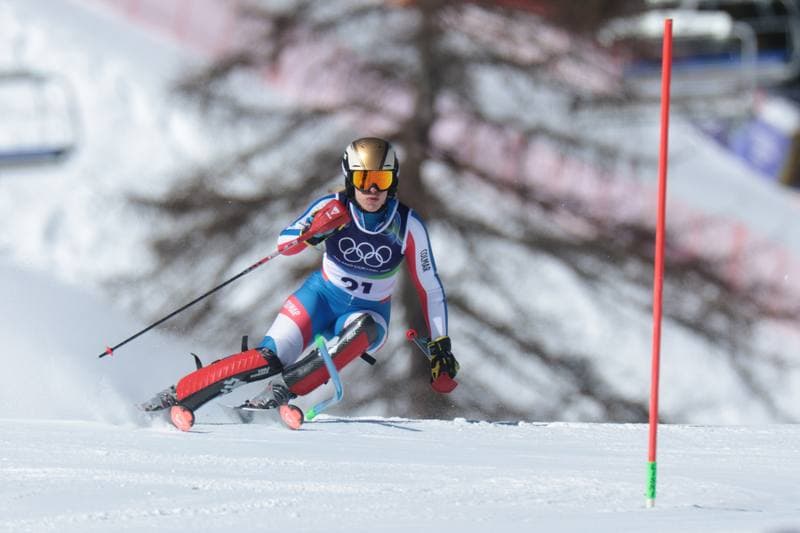 Alpine Skiing. Olympic Winter Games Milano-Cortina 2026. Women's Slalom - Run 1. 18.02.2026