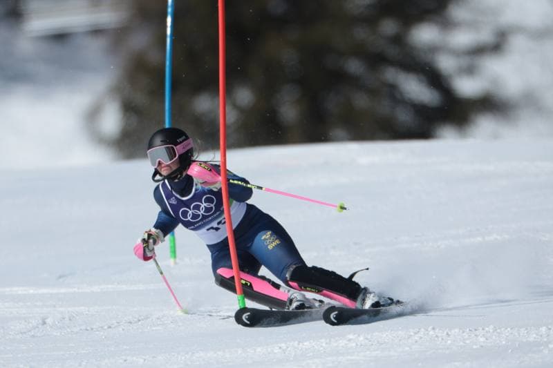 Alpine Skiing. Olympic Winter Games Milano-Cortina 2026. Women's Slalom - Run 1. 18.02.2026