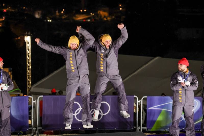 Bobsleigh. Olympic Winter Games Milano-Cortina 2026. Gold Medal Ceremony. 17.02.2026