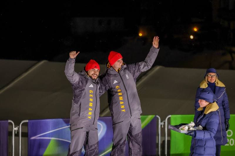 Bobsleigh. Olympic Winter Games Milano-Cortina 2026. Gold Medal Ceremony. 17.02.2026