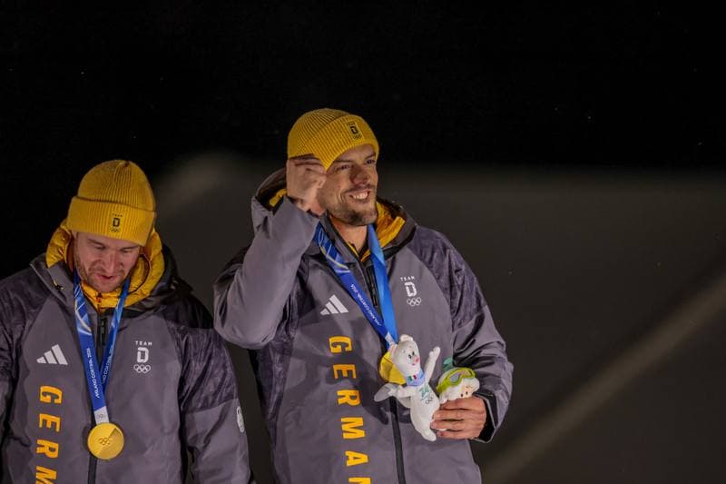 Bobsleigh. Olympic Winter Games Milano-Cortina 2026. Gold Medal Ceremony. 17.02.2026
