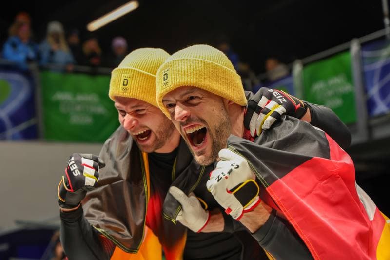 Bobsleigh. Olympic Winter Games Milano-Cortina 2026. Gold Medal Ceremony. 17.02.2026