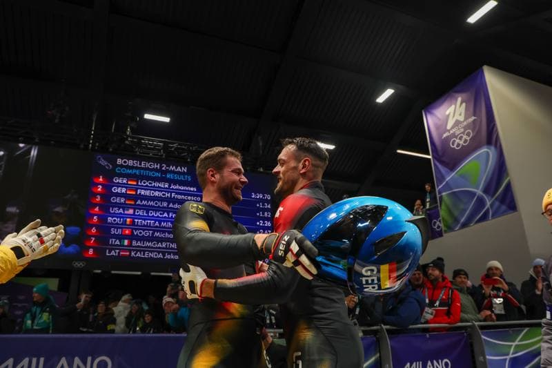 Bobsleigh. Olympic Winter Games Milano-Cortina 2026. Gold Medal Ceremony. 17.02.2026