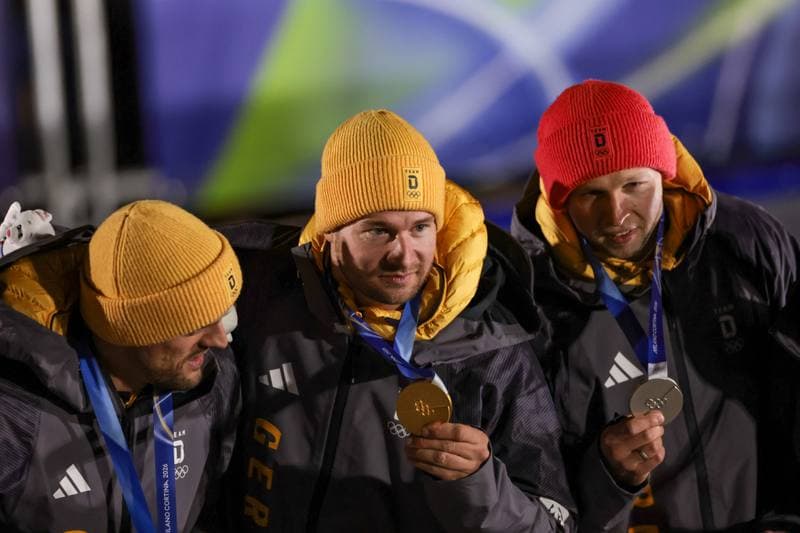 Bobsleigh. Olympic Winter Games Milano-Cortina 2026. Gold Medal Ceremony. 17.02.2026