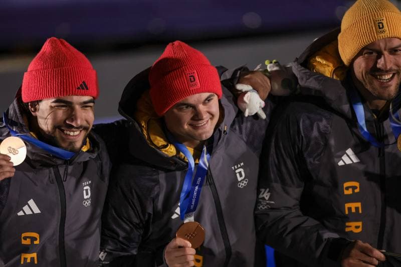 Bobsleigh. Olympic Winter Games Milano-Cortina 2026. Gold Medal Ceremony. 17.02.2026