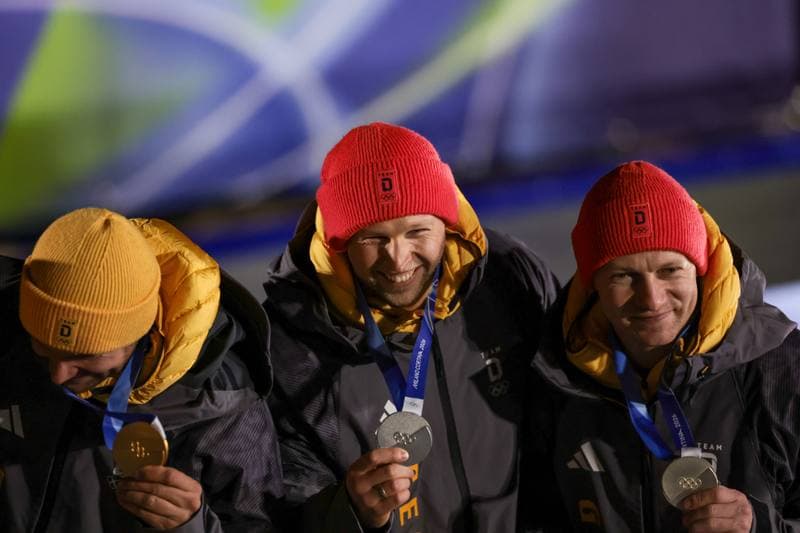Bobsleigh. Olympic Winter Games Milano-Cortina 2026. Gold Medal Ceremony. 17.02.2026