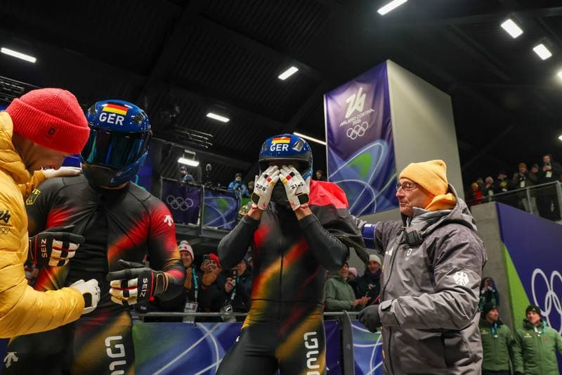 Bobsleigh. Olympic Winter Games Milano-Cortina 2026. Gold Medal Ceremony. 17.02.2026