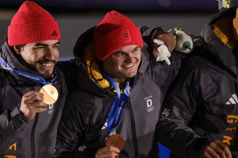 Bobsleigh. Olympic Winter Games Milano-Cortina 2026. Gold Medal Ceremony. 17.02.2026