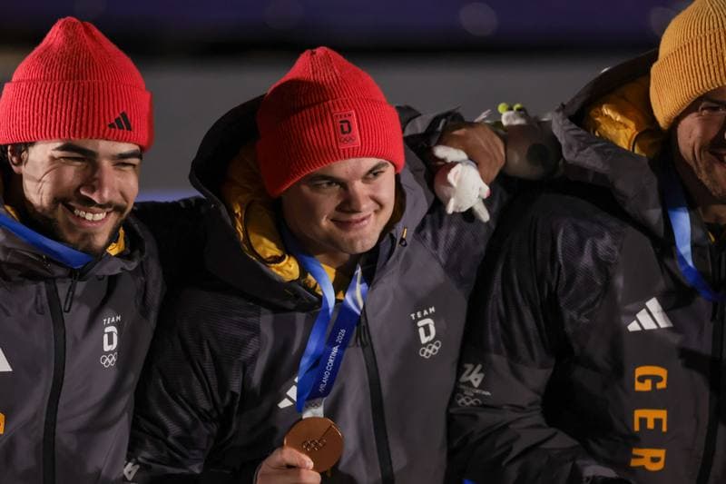 Bobsleigh. Olympic Winter Games Milano-Cortina 2026. Gold Medal Ceremony. 17.02.2026