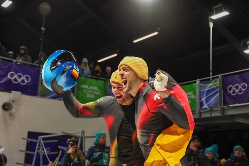Bobsleigh. Olympic Winter Games Milano-Cortina 2026. Gold Medal Ceremony. 17.02.2026