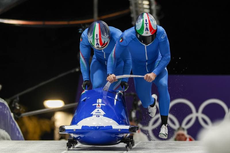 Bobsleigh. Olympic Winter Games Milano-Cortina 2026. Gold Medal Ceremony. 17.02.2026