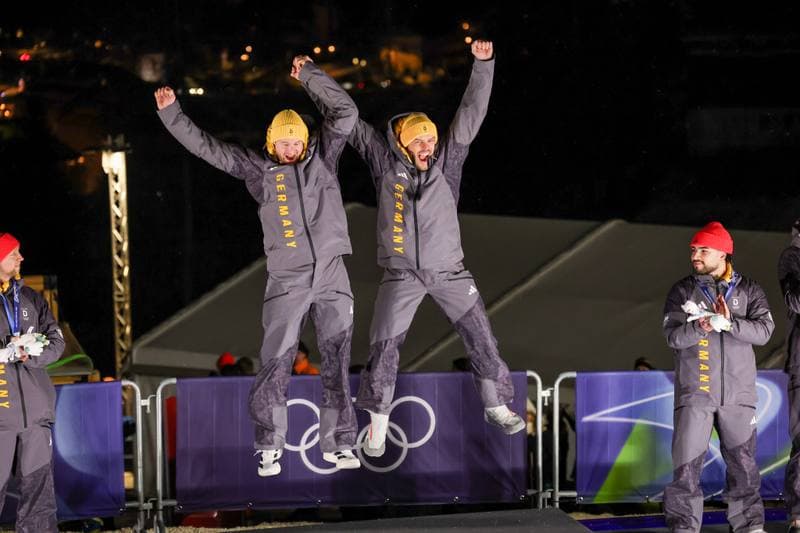 Bobsleigh. Olympic Winter Games Milano-Cortina 2026. Gold Medal Ceremony. 17.02.2026