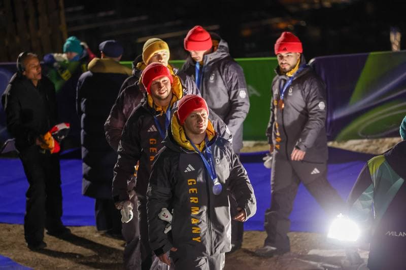 Bobsleigh. Olympic Winter Games Milano-Cortina 2026. Gold Medal Ceremony. 17.02.2026