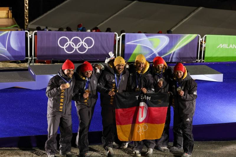 Bobsleigh. Olympic Winter Games Milano-Cortina 2026. Gold Medal Ceremony. 17.02.2026