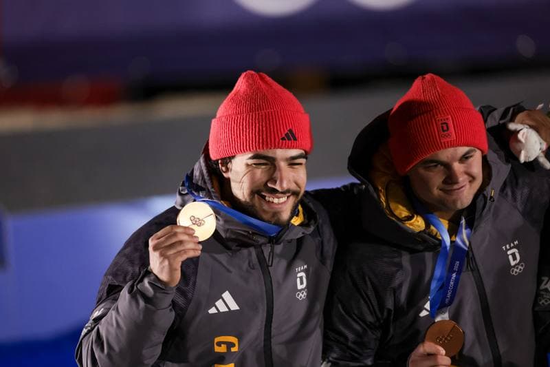 Bobsleigh. Olympic Winter Games Milano-Cortina 2026. Gold Medal Ceremony. 17.02.2026