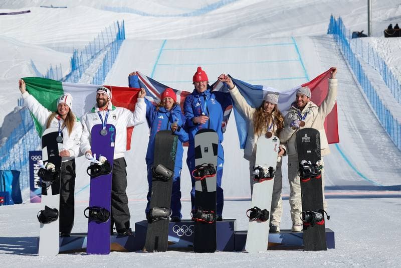 Snowboard. Olympic Winter Games Milano-Cortina 2026. Mixed Team Snowboard Cross. 10.02.2026