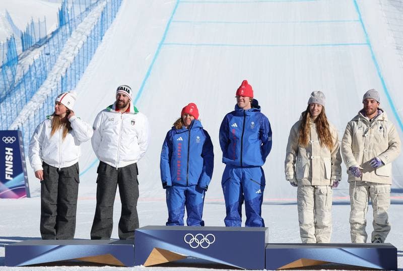 Snowboard. Olympic Winter Games Milano-Cortina 2026. Mixed Team Snowboard Cross. 10.02.2026